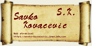 Savko Kovačević vizit kartica